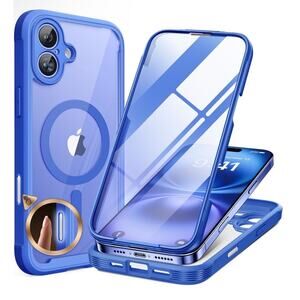 Miracase Magnetic iPhone 16 Plus Case Full-Body Built-in Glass Screen Protector